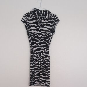 Alfani Black and White Striped Dress